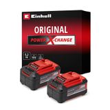 Einhell PXC Twinpack 5.2 Ah Power X-Change Akü (Li-Ion, 18 V, 2 x 5.2 Ah, Tüm Power X-Change cihazları ile uyumlu, Aktif Akü Yönetim Sistemi, Özel Şarj Döngüleri) - 4511526