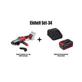 Einhell Set-34 (einhell Tp-ag 18/125 F Li Bl - Solo, Akülü Avuç Taşlama+einhell 18v 4,0 Ah Pxc Starter Kit, Akü ve Şarj Cihazı)