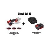 Einhell Set-36 (Einhell Tp-Co 18/76-C Li Bl - Solo Professıonal Akülü Kesme Taşlama Makinesi+Einhell 18V 4,0 Ah Pxc Starter Kit, Akü & Şarj Cihazı)