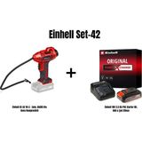 Einhell Set-42 (Einhell Ce-Cc 18 Li - Solo, Akülü Oto Hava Kompresörü+Einhell 18V 2,5 Ah Pxc Starter Kit, Akü & Şarj Cihazı)