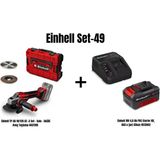 Einhell Set-49 (Einhell Tp-Ag 18/125 Ce +3 Set - Solo - Akülü Avuç Taşlama 4431195+EINHELL 18V 4,0 Ah Pxc Starter Kit, Akü & Şarj Cihazı) - yok