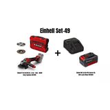 Einhell Set-49 (Einhell Tp-Ag 18/125 Ce +3 Set - Solo - Akülü Avuç Taşlama 4431195+Einhell 18V 4,0 Ah Pxc Starter Kit, Akü & Şarj Cihazı)