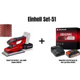 Einhell Set-51 (Einhell Te-Os 18/230 Li - Solo, Akülü Zımpara+Einhell 18V 2,5 Ah Pxc Starter Kit, Akü & Şarj Cihazı) - yok
