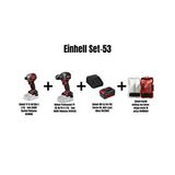 Einhell Set-53 (l Tp-ci 18/250-c Li Bl Akülü Darbeli Vidalama+Profesyonel Tp-cd 18/70-c Li Bl Akülü Vidalama+18v 4,0 Ah Pxc Starter Kit, Akü ve Şarj Cihazı+Kombi Matkap Ucu Beton-ahşap-metal 16 Parça)