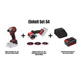 Einhell Set-54 (einhell Tp-ci 18/250-c Li Bl - Solo Akülü Darbeli Vidalama+einhell Tp-co 18/76-c Li Bl - Solo Professional Akülü Kesme Taşlama Makinesi+einhell 18v 4,0 Ah Pxc Starter Kit, Akü ve Şarj Cihazı)