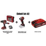 Einhell Set-62(Einhell Tp-Cd 18/70 Li-İ Bl Drabeli Akülü Matkap+Einhell Tp-Cı 18/250-C Li Bl Akülü Darbeli Vidalama+3Ah Batarya Ve Şarj Cihazı