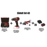 Einhell Set-63(18/28 D Li Bl Akülü Kırıcı Delici+ Tp-Cd 18/50 Li-İ Bl Akülü Darbeli Vidalama+ Axxıo 18/125 Q Akülü Avuç Taşlama+2Xeinhell 18V 4,0 Ah Pxc Starter Kit, Akü & Şarj Cihazı)