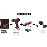 Einhell Set-63(Einhell Tp-Hd 18/28 D Li Bl Akülü Kırıcı+Einhell Tp-Cd 18/50 Li-I Bl Akülü Darbeli Vidalama+Einhell Axxıo 18/125 Q Akülü Avuç Taşlama+2xeinhell 18V 4,0 Ah Akü Şarj Cihazı)