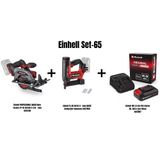 Einhell Set-65(Einhell Professıonal Akülü Daire Testere Tp-Cs 18/136-C Li Bl+Einhell Te-Cn 18/32 Li Akülü Zımba/Çivi Tabancası+Einhell 18V 2,5 Ah Pxc Starter Kit, Akü & Şarj Cihazı)