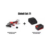 Einhell Set-71(Einhell Axxıo 18/115 Q Akülü Avuç Taşlama+Einhell 18V 4,0 Ah Pxc Starter Kit, Akü & Şarj Cihazı)
