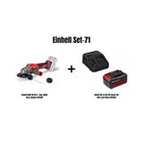 Einhell Set-71(einhell Axxio 18/115 Q Akülü Avuç Taşlama+einhell 18v 4,0 Ah Pxc Starter Kit, Akü ve Şarj Cihazı)