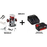 Einhell Set-8 (Einhell Tp-Ro 18 Li Bl Kömürsüz Akülü Dik Freze+Einhell 18V 4,0 Ah Pxc Starter Kit, Akü & Şarj Cihazı)