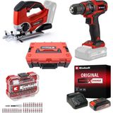 Einhell Tc-Cd 18/35 Li + Te-Js 18/80 Li Akülü Vidalama ve Dekupaj Testere Seti (2,5 Ah Akü ve Şarj C - Renkli