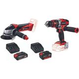 Einhell Te-ag 18/115 Akülü Avuç Taşlama Te-cd 18/40 Li Akülü Vidalama 2.5ah Ve 4.0ah Starter Set