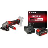 Einhell TE-AG 18/125-2 Li - Solo, Akülü Avuç Taşlama + Einhell 18V 4,0 Ah PXC Starter Kit, Akü & Şarj Cihazı