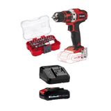 Einhell TE-CD 18/40 Li, Akülü Vidalama Seti (2,5 Ah Akü ve Şarj Cihazı, 32 Parça Uç Seti Dahildir)