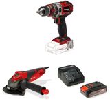 Einhell Te-Cd 18/50 Li-I Bl Akülü Vidalama + Te-Ag 115 Avuç Taşlama 2X2.5AH Akü Starter Kit