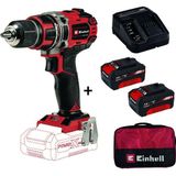 Einhell Te-Cd 18/50 Li-I Bl Darbeli Matkap 2x4 Ah Akü ile Kırmızı-Siyah Bez Çanta ve Şarj Cihazı - Kırmızı - Siyah
