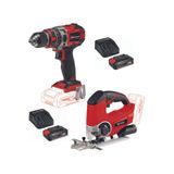 Einhell TE-CD 18/50 li-i BL Matkap TE-JS 18 li Dekupaj 2x2.5 Set