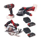 Einhell TE-CD 18/50 LI-I Bl Matkap+TE-AG 18/115 Taşlama+TE-CS 18/165/1+Daire Testere