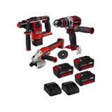 Einhell TE-CD 18V Kömürsüz Mandren Matkap + Herocco SDS Plus Kırıcı Delici + Axxio Avuç Taşlama + 3 x 18 V Akü + Şarj Cihazı 2 Adet
