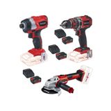 Einhell Te-cı 18 Li Bl Vidalama Te-cd 18/50 Li-i Bl Matkap Axxio 125mm Taşlama 3x4.0ah Kömürsüz Set