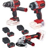 Einhell TE-CI 18 li BL Vidalama TP-CD 18/60 Li-i BL Matkap Axxio 125mm Avuç Taşlama 3x4.0ah Akülü Kömürsüz Set