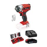 Einhell TE-CI 18/1 Li, Akülü Torklu Vidalama Seti (2,5 Ah Akü ve Şarj Cihazı, 28 Parça Uç Seti Dahildir)