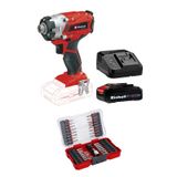 Einhell TE-CI 18/1 Li, Akülü Torklu Vidalama Seti ( 2,5 Ah Akü ve Şarj Cihazı , 33 Parça Uç Seti Dahildir )