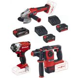 Einhell Te-Cı 18/1 Vidalama Axxio 18/125 Q Avuc Taslama Herocco 18V 2X4.0+2.5Ah Akulu Set