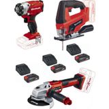 Einhell Te-ci 18/1 Vidalama Tc-js 18 Li Dekupaj Axxio 125 Mm Avuç Taşlama 3x2.5 Ah Akülü Usta Seti