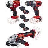 Einhell Te-Ci 18/1 Vidalama Te-Cd 18/2 Matkap Axxio 125 mm Avuç Taşlama 2x2.5 - 4.0 Akülü Usta Seti