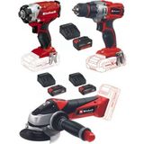Einhell Te-Ci 18/1 Vidalama Te-Cd 18/2 Matkap Te-Ag 18/115 Avuç Taşlama 2x2.5 + 4.0 Akülü Usta Seti