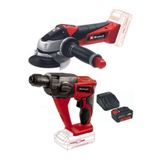 Einhell Te-Hd 18 Li Akulu Vidalama Delme Te-Ag 18/115 Akulu Avuc Taslama 1X4.0ah Starter Kit Set