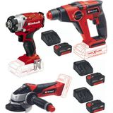 Einhell TE-HD 18/12 Matkap+TE-AG 18/115 Avuç Taşlama+TE-CL 18/1 Vidalama