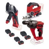 Einhell TE-JS 18 Dekupaj TE-HD 18 LI Matkap+TE-AG 18/115 Avuç Taşlama 3x4.0 Ah Akülü Set
