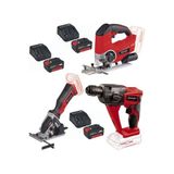 Einhell Te-Js 18 Dekupaj Te-Hd 18 Matkap Vidalama Te-Cs 18/89 Mini Daire Testere 3X4.0AH Akülü Set