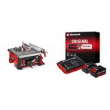 Einhell TE-TS 36/8 T Li-Solo, Akülü Tezgah Testere+ 18V 2 x 4,0 Ah PXC Twincharger Kit, Akü ve Şarj Cihazı