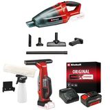 Einhell TE-VC 18 Li + BRILLIANTO Akülü El Süpürgesi ve Cam temizleme Seti (4,0 Ah Akü ve Şarj Cihazı Dahildir)