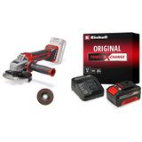 Einhell TP-AG 18/125 CE Set - Solo, Akülü Avuç Taşlama + Einhell 18V 4,0 Ah PXC Starter Kit, Akü & Şarj Cihazı