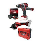 Einhell Tp-cd 18 Li-i Bl Akülü Drbl.vidalama + Axxio 18/115 Akülü Taşlama Seti(4ah Starterkit + Çanta)