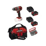 Einhell TP-CD 18/50 Li-ı Bl Solo Darbeli Akülü Vidalama + 2x4AH Akü + 32 Parça Bits Uç Seti 45/29 Kumaş Çanta