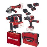Einhell TP-CD 18/60 Li-I BL Matkap+Herocco 18 V Kırıcı Axxio 125 mm Avuç Taşlama+2x4.0+2.5 Ah Kömürsüz Profesyonel Akülü Set