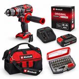 Einhell Tp- CD 18/80 Li I Bl Akülü Solo Darbeli Matkap + 1 x 2.5 Ah Starter Kit Akü + Kwb 32 Parça Bits Uç + Kumaş Çanta