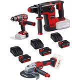 Einhell Tp-Hd 18/26 Li Bl Tp-Cd 18/80 Matkap Axxio 18/150 Avuç Taşlama 3X4.0ah Akülü Kömürsüz Set