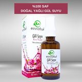 Einnatur Rosa Damascena Hidrosol, %100 Saf Doğal Yağlı Gül Suyu, 50 ml Spreyli Tonik, Vücut Spreyi