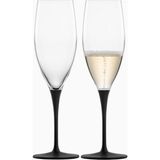 Eisch Germany Eısch Germany Kaya Şampanya Kadehi 2’li Set, 278 ml Kristal, Kayrak Taşı Görünümlü - Şeffaf