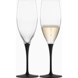 Eısch Germany Kaya Şampanya Kadehi 2’li Set, 278 ml Kristal, Kayrak Taşı Görünümlü - Şeffaf