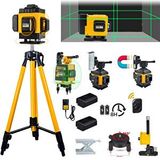 eısenn Eisenn 12 Köşe Artı Lazer Terazi Distomat 2 Akülü 360 Derece Mıknatıslı Kumandalı + 1.5 Mt Tripod Ayak 40 Mt Menzil Yeşil Çizgi