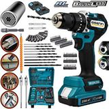 eısenn Eisenn 2400g Xr Darbeli Yüksek Tork Brushless Kömürsüz Motor Güçlendirilmiş Çift Akülü Vidalama Matkap 13 Mm Mandren 7/19 Socet Hediyeli